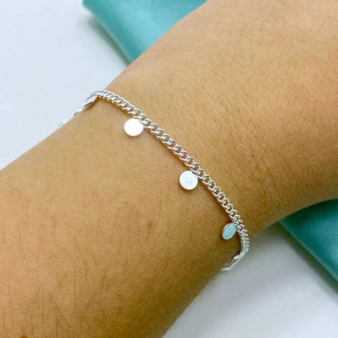 PULSERA GRUMET CON CHAPITAS - A.BL - comprar online