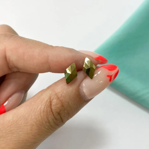 AROS PASANTES ROMBO CRISTAL VITRAL DORADO - AC - comprar online