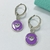 ARGOLLA ESMALTADO LILA CORAZON CALADO - AC - Agatha Chrys Joyeria