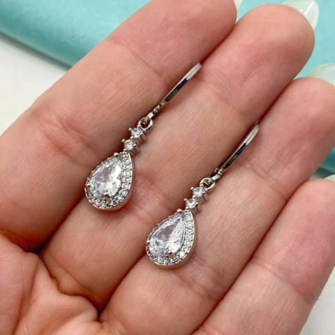 ARGOLLA GOTA CUBIC BLANCO 14mm - AC - comprar online