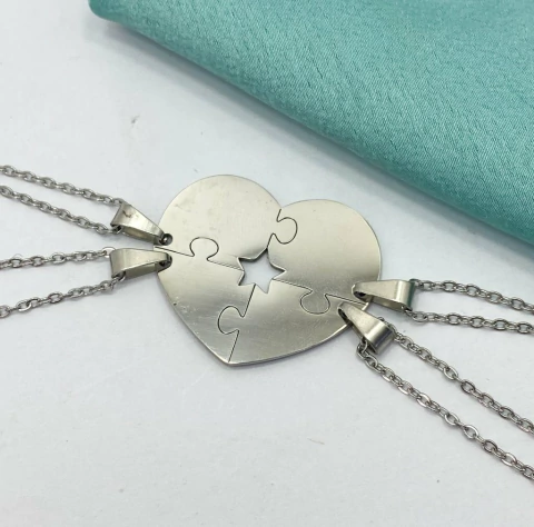 PACK COLLAR X4 PARA COMPARTIR CORAZON - AC - comprar online