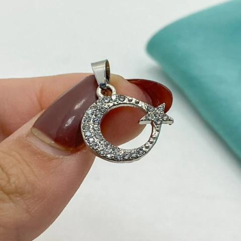 DIJE MEDIA LUNA CON ESTRELLA - AC - comprar online