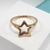 ANILLO ESTRELLA CALADO LISO - A.DR - Agatha Chrys Joyeria