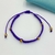 PULSERA/TOBILLERA MACRAME LILA LUX BOLITAS - A.DR