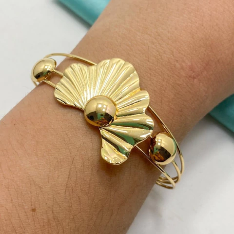 PULSERA SEMI ESCLAVA MEDIA FLOR - A.DR - comprar online