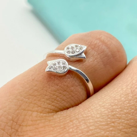 ANILLO TULIPANES CUBIC - PLATA925 - comprar online
