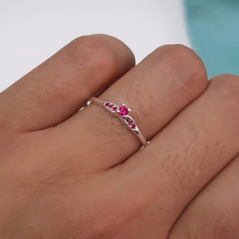 ANILLO AURORA CUBIC FUCSIA - PLATA925 - comprar online