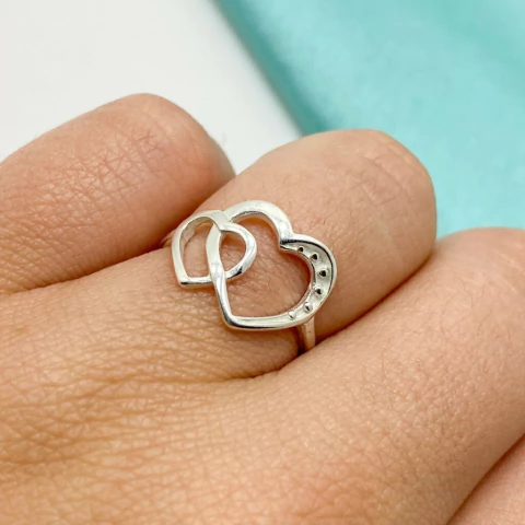ANILLO DOS CORAZONES ENLAZADOS - PL - comprar online