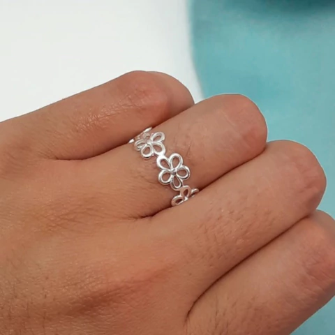 ANILLO MARGARITAS CALADAS - PLATA925 - comprar online
