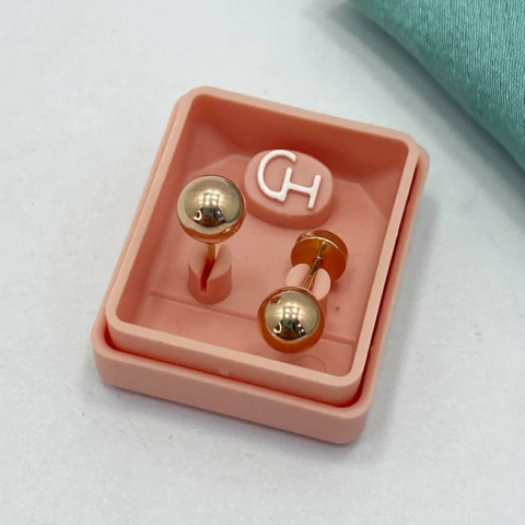 ABRIDOR BOLITA 5.5MM- CH PERNO ORO 18KTS - comprar online