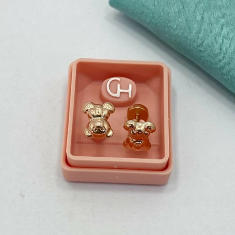 ABRIDOR OSO 7x8mm PERNO ORO 18KTS - comprar online