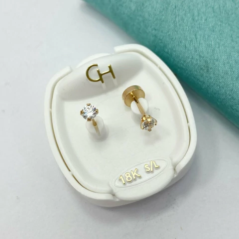 ABRIDOR GRIFA 3mm ZAFIRO BLANCO ORO 18KTS TIC LAMINADO - comprar online