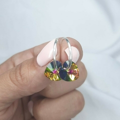 ARGOLLAS 16mm CORAZON ARCOIRIS CRISTAL SWAROVSKY ELEMENTS - PL - comprar online