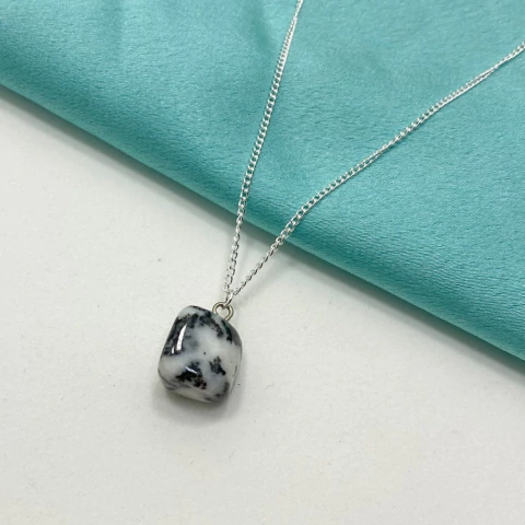 COLLAR PIEDRA JASPE DALMATA - A.BL - comprar online