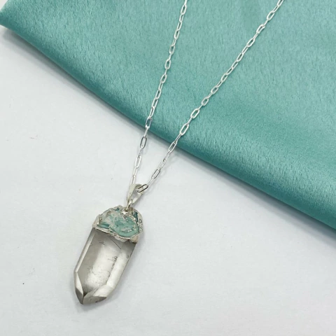 COLLAR ELECTROPLAY CUARZO CRISTAL - PN - comprar online