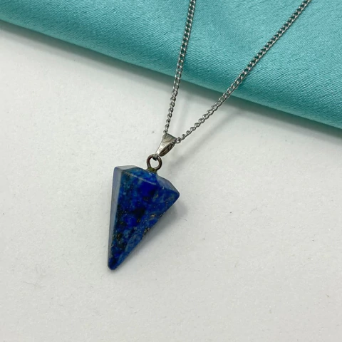 COLLAR PENDULO LAPISLAZULI CADENA GRUMET - AC - comprar online