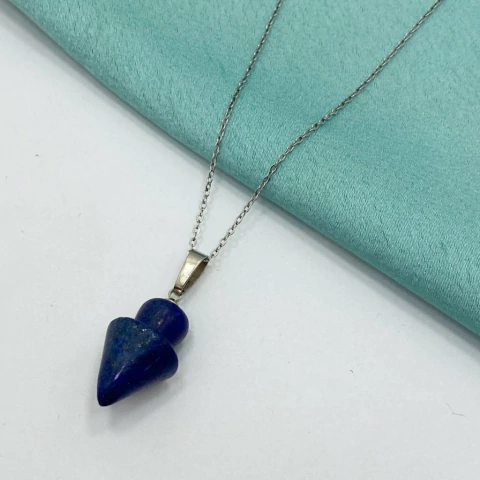 COLLAR PENDULO CONICO LAPISLAZULI - PN - comprar online