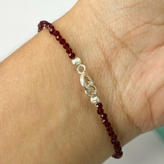 PULSERA TIANA 3 PERLAS CRISTAL SWAROVSKY BORDO - PL - Agatha Chrys Joyeria