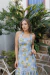 Vestido Tânia - Estampa Itália azul - comprar online