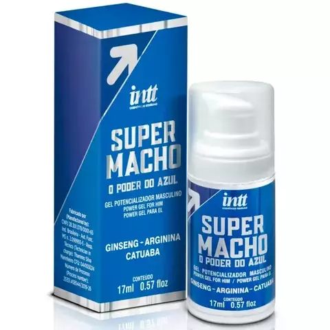 SUPER MACHO O PODER DO AZUL GEL MASCULINO 17ML INTT