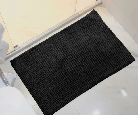 Tapete Microfibra Milão - 60x45cm - Preto