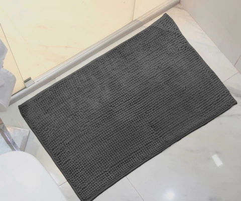 Tapete Microfibra Milão - 60x45cm - Cinza