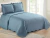 Kit Colcha Casal - Camesa - Damask Azul
