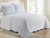 Kit Colcha Queen - Camesa - Damask Branco