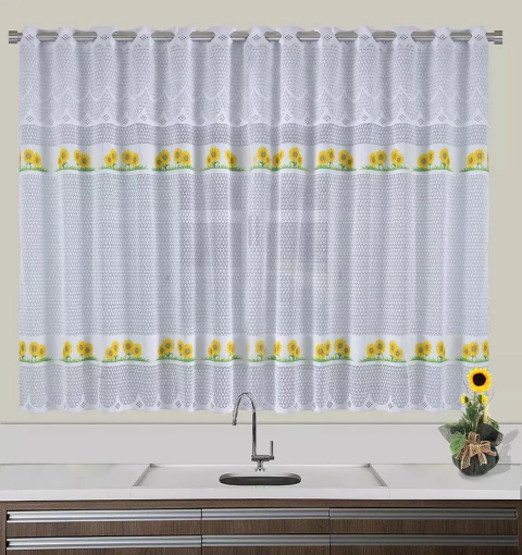 Cortina Renda Botticelli - L:2,20xA:1,20m - Girassol