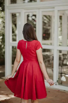 Vestido Pétala Vermelho - Danda