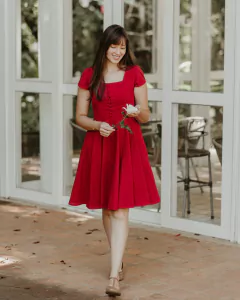 Vestido Pétala Vermelho
