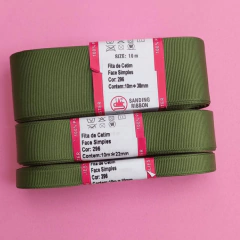 Fita lisa gorgurão Sanding cor 296 (Verde musgo) - 10 metros