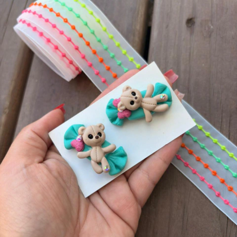 Kit prático (1 metro de fita + 2 aplique biscuit) PROMOÇAO - comprar online