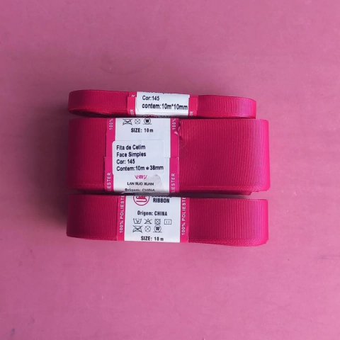 Fita lisa gorgurão Sanding cor 145 (ameixa) - 10 metros