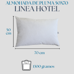 Almohada Pluma Duvet 50x70 Hotel 1300gr - tienda online