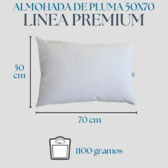 Almohada Pluma Duvet 50x70 Premium 1100gr - tienda online