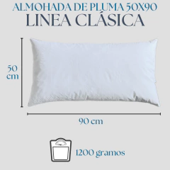 Pack 2 Almohadas de Duvet 50x90 Clásicas 1200gr - tienda online