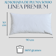 Almohada Pluma Duvet 50x90 Premium 1400gr - tienda online
