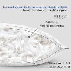 Imagen de Pack 2 Almohadas de Duvet 50x90 Clásicas 1200gr