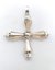 Dije Cruz de cristal y Plata 925