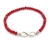 Pulsera de Plata 925 - Elástica con Cristal e infinito.