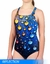 Malla Nena Enteriza Estampada Juvenil - Art 3412 Ju - Reflection - 3D - comprar online