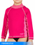 Remera Infantil UV Lisa Manga Larga - Art 9702 In - Fucsia Red