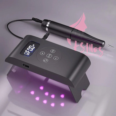 Torno de uñas + Cabina UV/LED - Negro