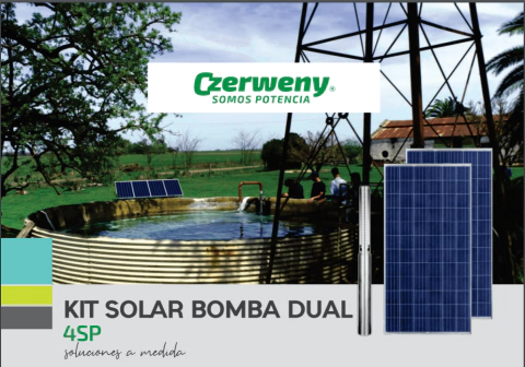 KIT BOMBA SOLAR DUAL SP5-15 6 PANELES DE 340w c/30m CAB 1800w