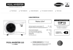 Bomba de calor POOL-INVERTER 110 (Climatizador Piscina) - comprar online