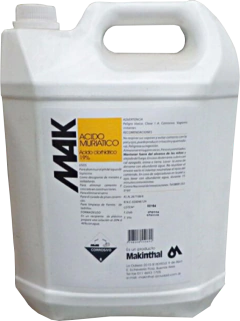 ÁCIDO MURIÁTICO MAK PILETAS PISCINAS REGULADOR PH 5LTS en internet