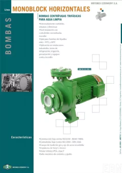 BOMBA CZERWENY EB 65-50-160-1 5.5 Hp TRIF. - Vital Servicios - Piscinas, Climatización, Redes de Agua, Riego