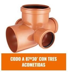 IPS CODO 87° 30 C/3 ACOM.110x63. DESAGÜE (Desagüe Cloacal)