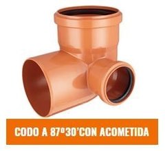 IPS CODO 87° 30 C/ ACOM.110x63 DERECHA DESAGÜE (Desagüe Cloacal)